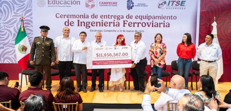 INVERSIÓN DE $11.9 MILLONES PARA LA IMPULSAR LA CARRERA DE INGENIERÍA FERROVIARIA DEL  INSTITUTO TECNOLÓGICO SUPERIOR DE ESCÁRCEGA